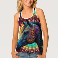 Neon Equinox The Cyber-Kaleidoscope Stallion Tank Top