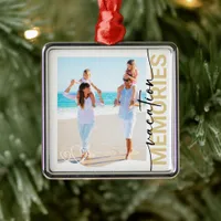 Vacation Memories Photo Keepsake Metal Ornament