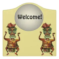 Dancing Indians  Funny Welcome Door Sign