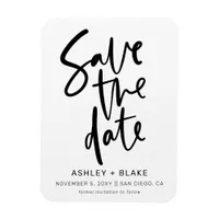 Simple Handwritten Calligraphy Save the Date Magnet