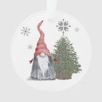 Cute Gnome Christmas Tree Happy Holidays Names Ornament