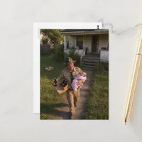 Sheriff with Baby and Beer Postcard