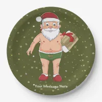 Funny Dirty Santa Christmas Collection Paper Cups Paper Plates