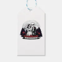 Horror Valentines Day Skeleton Couple Till Death D Gift Tags