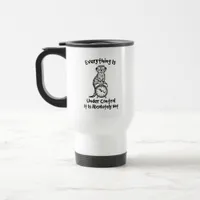 Travel Mug Chaotic Alert Meerkat Humor Morning Com