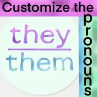 They | them pronoun | colorful  classic round sticker