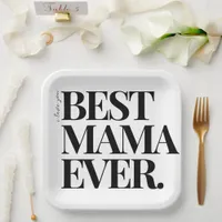 Ultra Modern Bold ‘Best Mama Ever Paper Plates