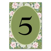 Elegant Floral Embrace Wedding Table Number