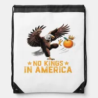No Kings In America We The People Political Retro  Drawstring Bag