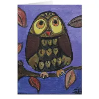 Owl Folk Art Painting