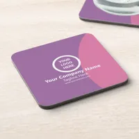 Cute Modern Clean Customizable Company Marketing Beverage Coaster