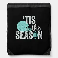 Tis The Season Football Family I Heart Football Se Drawstring Bag