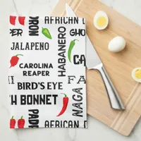 Jamaican Spicy Chili Peppers Kitchen Towel