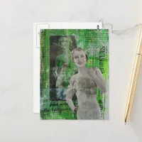 Corsets Woman Mixed media collage Postcard