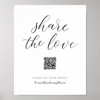 Share the Love | Wedding Hashtag Sign Elegant