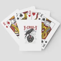 F-Caw-F Funny Halloween Crow Raven Gothic Humor Poker Cards