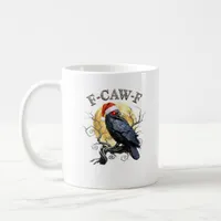 Funny Crow F-Caw-F Bird Gothic Christmas Santa Hat Coffee Mug
