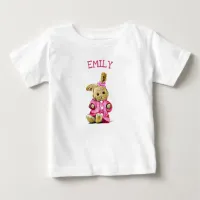 Personalized Pink Bunny Rabbit Toddler's Shirt