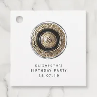 Vintage Chic Button Favor Tags
