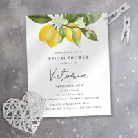 Citrus Lemons Bridal Shower Invitation