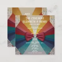 "Colorful Elegant Rainbow Wedding Invitation