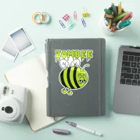 Funny Halloween Zombie Bee Character Sticker