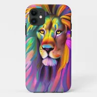 Abstract Lion Face Mystical Fantasy Art iPhone 11 Case