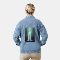 Ethereal Enigma: Mysterious Ghostcore Spirit Denim Jacket