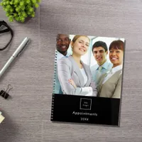 Business photo logo black white team QR code 2025 Planner