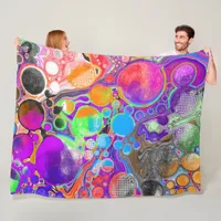 Abstract Marble Fluid Art Fleece 