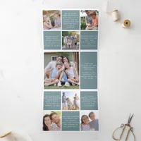 Family Year in Review Photos Tri-Fold Holiday Card