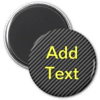 Thin Black and Gray Diagonal Stripes Magnet