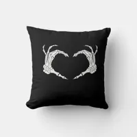 Skeleton Heart Hands Classic Throw Pillow