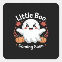 Cute Halloween Pregnancy Announcement Square Sticker