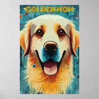 Happy Golden Retriever Poster