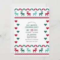 Classic Holiday Knit Ugly Sweater Christmas Party Invitation