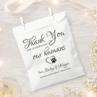 Pet Wedding Personalized Dog Thank You Doggie Favor Bag
