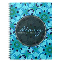 Tropical Blue Geoflora Diary Notebook