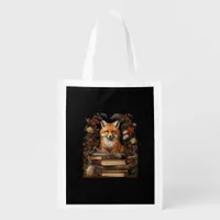 Cottagecore Aesthetic Book Lover Goblincore Retro  Grocery Bag
