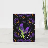 Blank Tropical Birds Floral Note Card