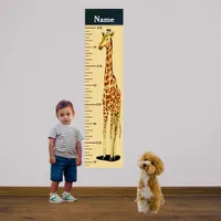 Long Neck Giraffe Growth Chart Add Child's Name Photo Print
