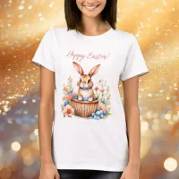 Sweet Vintage Happy Easter Bunny Rabbit  T-Shirt