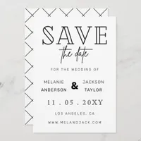 Minimalist Stylish Handwritten Calligraphy Save The Date