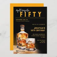 Whiskey Bourbon Magazine Cover Birthday Party Invitation