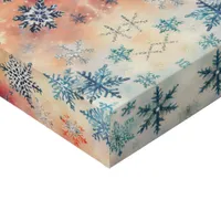 Vintage Snowflakes Pattern - Faux Canvas Print