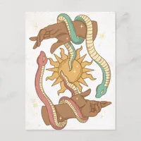 Hands and Snakes Occult Postcard