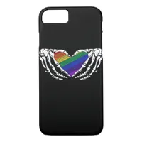Pride Skeleton Hands Holding Heart Inclusive iPhone 8/7 Case