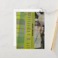 Vintage Girl With Balloons Collage Postcard