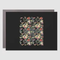 Whimsigoth Old Victorian Floral Oil Painting Class Car Magnet