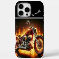 Flame-Painted Chopper iPhone 16 Pro Max Case